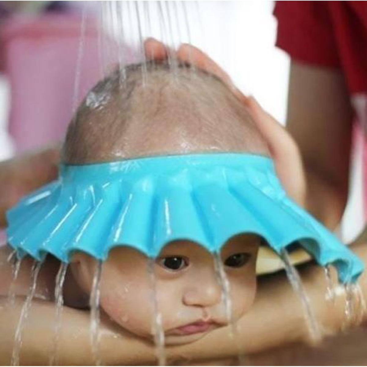New Cute Adjustable Baby Shampoo Bath Shower Cap With Ear Protection Waterproof toddler Sun Protection Hat for Washing Hair Visors For Both Baby Girl And Baby Boy