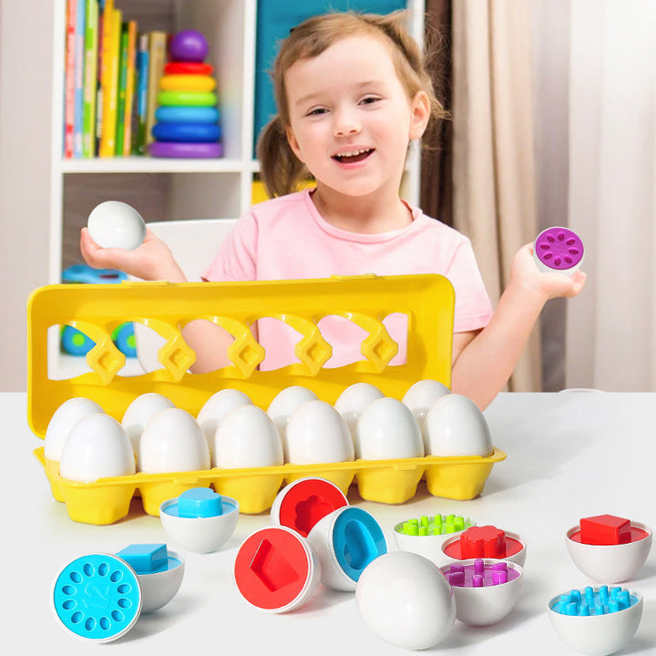 Egg Shapes – Toy – Baby Toys – Color and Shapes Learning Toys – Toddler Toys – Shape Sorting and Color Recognition Activity – Learning Toys For Kids – Montessori Toys – Early Learning Toys For Kids Pre School Educational Toys – Toys For Kids